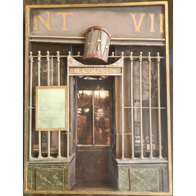 Contemporary "Old Paris". Outsider Art Shadow Boxes by Kevin Delaney, c. 2005 For Sale - Image 10 of 11