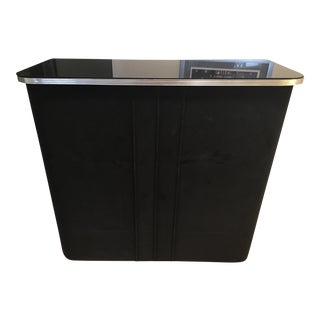 Art Deco Black Velvet Bar For Sale