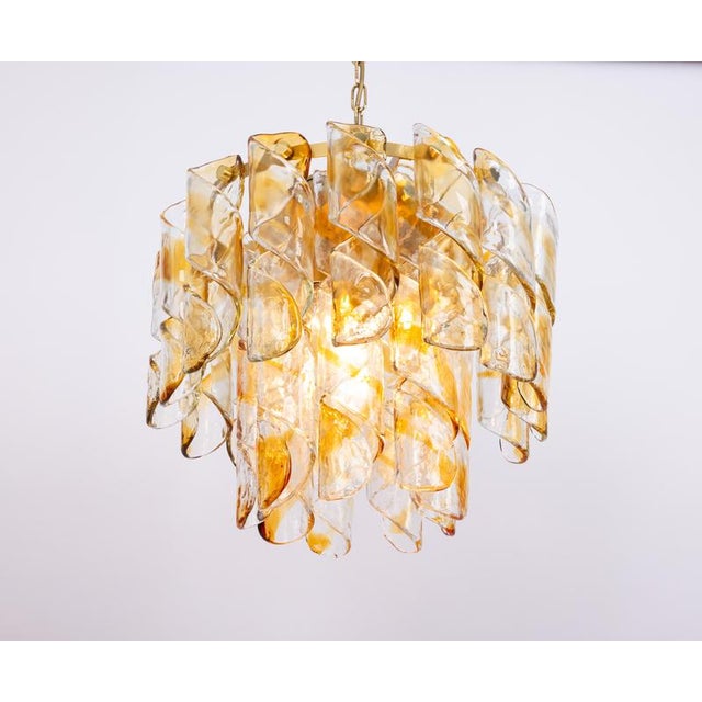 Large Murano Glass Tubes Flush Mount Light from Kaiser, Germany, 1960s For Sale - Image 12 of 17