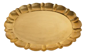 Large Hollywood Regency Oval Brass Tray from Firma Lars Holmström, 1940s