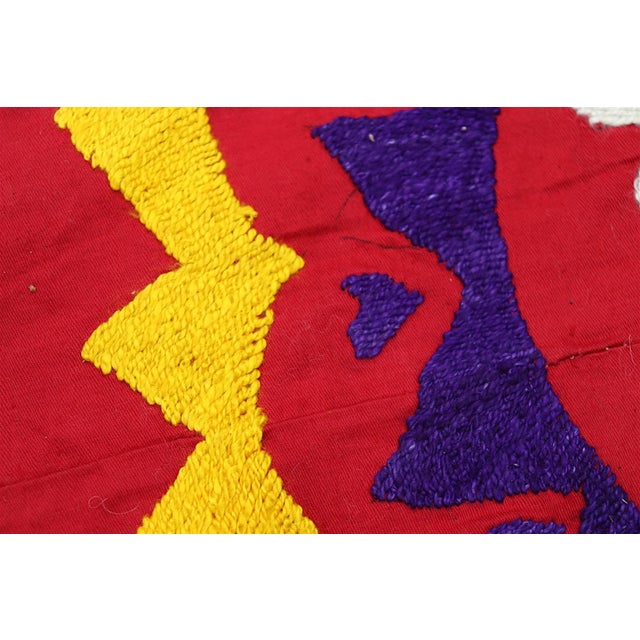 Vintage Hand Embroidered Suzani Wall Hanging, 1920s For Sale - Image 11 of 18