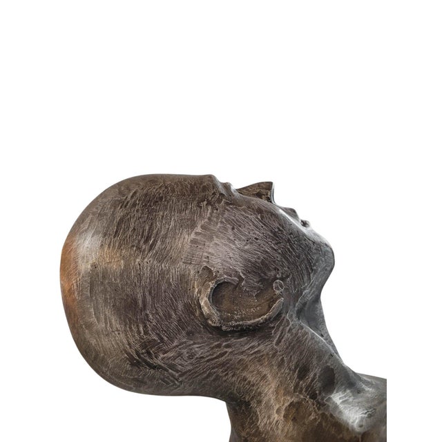 Gray 7 Feet Tall Contemporary Cast Aluminum "Climbing Man" Suspended Sculpture For Sale - Image 8 of 17