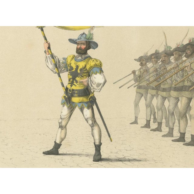 Mid 19th Century March of the Imperial Guards in the Bernese Festive Procession, 1855 Lithograph, Print For Sale - Image 5 of 10