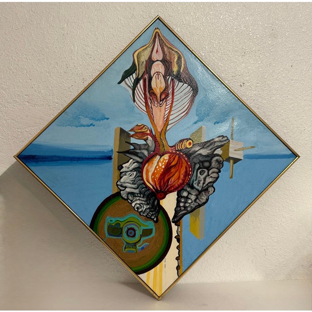 Christine McGinnis LaPelle (American, 1937-2019) Title: Cords Materials: Acrylic on canvas Markings & Inscriptions: Hand...