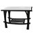 Black Black Rattan Rectangular Two Tiered White Formica Topped Side Coffee Table For Sale - Image 8 of 8