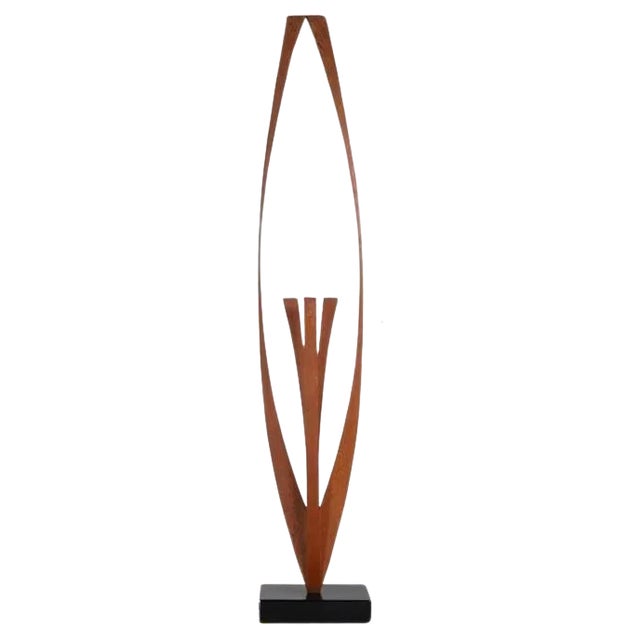 Frans Hermes Abstract Pine Sculpture Netherlands 1970 For Sale