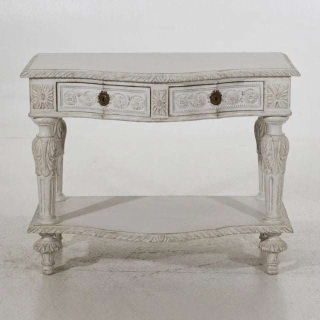 White Vintage Console Table For Sale - Image 8 of 8