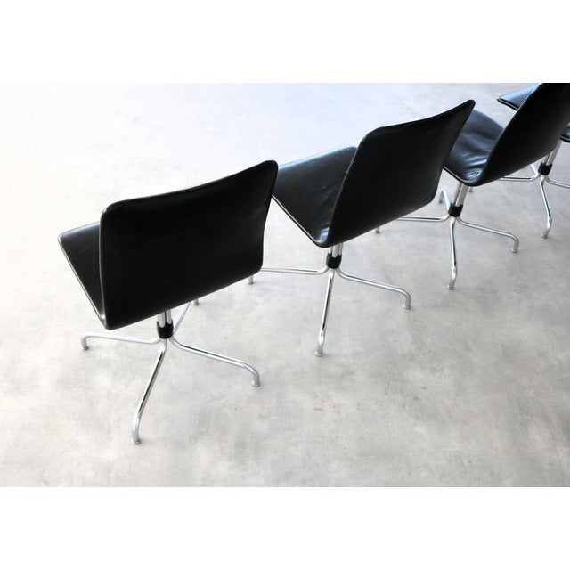 Black Vintage Dining Chairs from Brabantia, 1970s, Set of 4 For Sale - Image 8 of 11