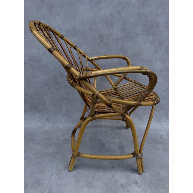 Vintage Rattan Armchairs, 1960s, Set of 2 For Sale - Image 4 of 8