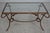 Age: Approx: 20 Years Old Details: Heavy Scrolled Iron Base Glass Top Quality Construction Iron & Glass Coffee Table Gold...
