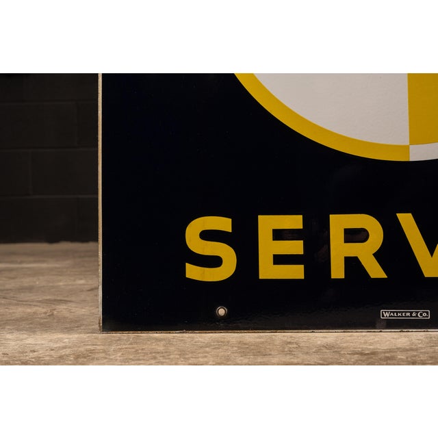 Mustard Vintage Opel Service Station DSP Sign For Sale - Image 8 of 12