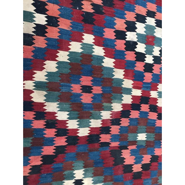 Vintage Caucasian Kilim Rug For Sale - Image 14 of 16
