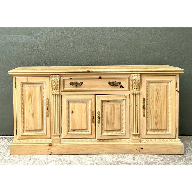 Vintage Link-Taylor Washed Pine Credenza For Sale - Image 4 of 12