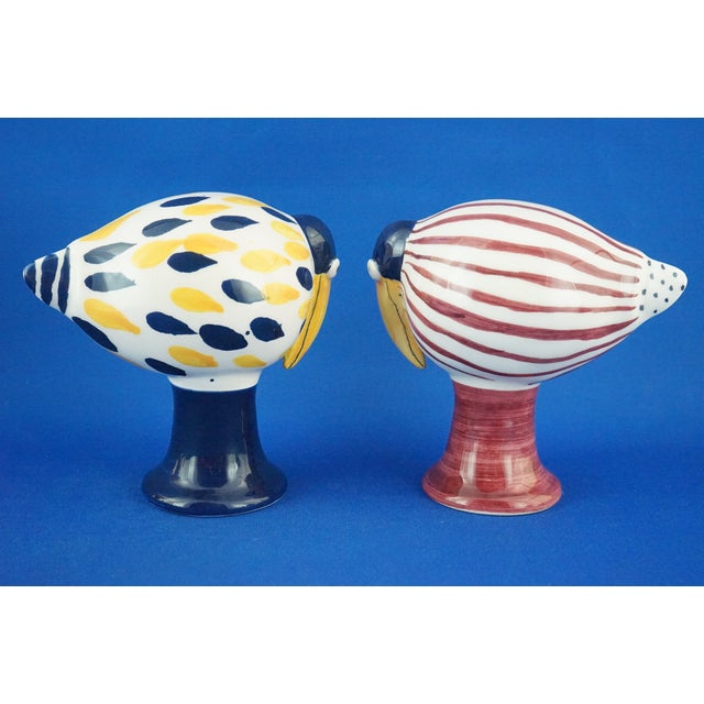 1940s Art Deco Ceramic Pelicans or Toucans, 20th Century, Set of 2 For Sale - Image 5 of 18