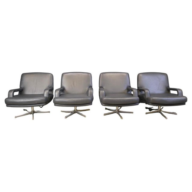 Swivel Chairs attributed to Bernd Munzebrock for Walter Knoll, 1970s, Set of 4 For Sale - Image 13 of 13