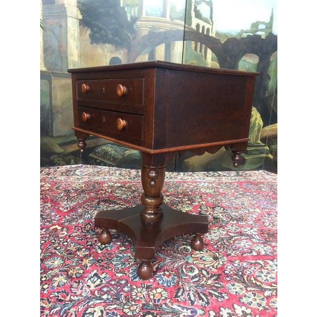 Antique Cherry Empire Table, Accent Table For Sale - Image 4 of 11