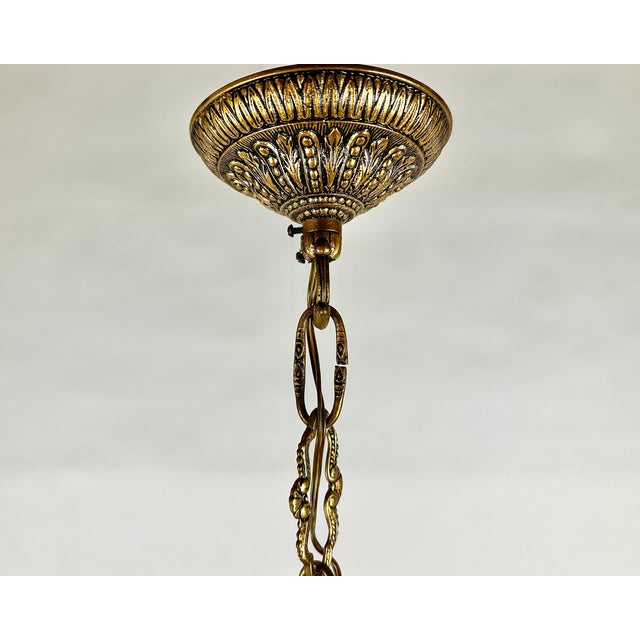 Vintage French Bronze Chandelier, 1960s For Sale - Image 10 of 11