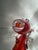 Large Red Sommerso Murano Glass Fish Vase with Applied Clear Fins from 1295 Murano, Italy, 1960s For Sale - Image 6 of 14