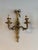 Gold 1900s Pair of Gilded Iron French Sconces For Sale - Image 8 of 9