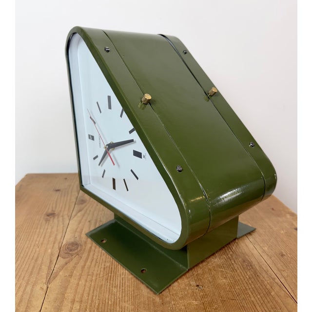 Vintage Green Ships Double-Sided Wall Clock from Seiko, 1970s For Sale - Image 6 of 18
