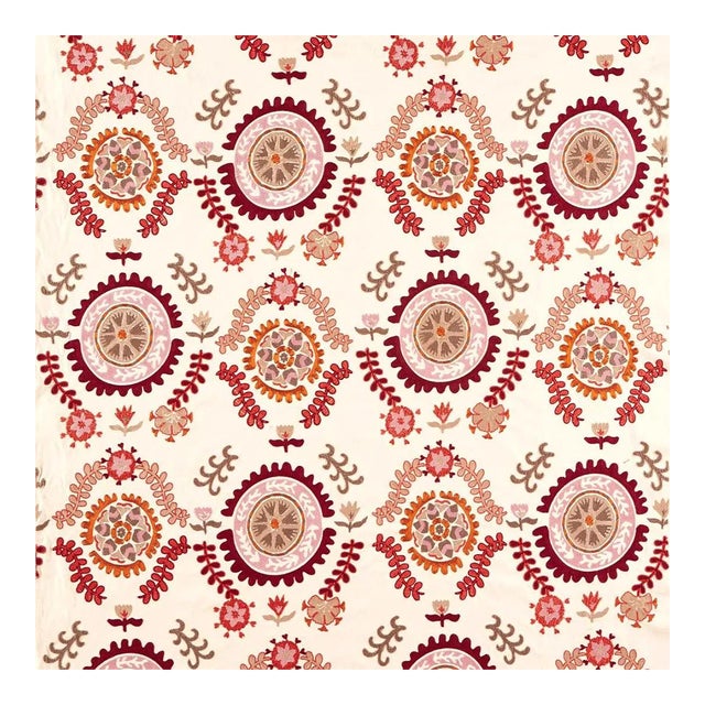 Sanderson Annabel`s Suzani Fabric in Mulberry For Sale