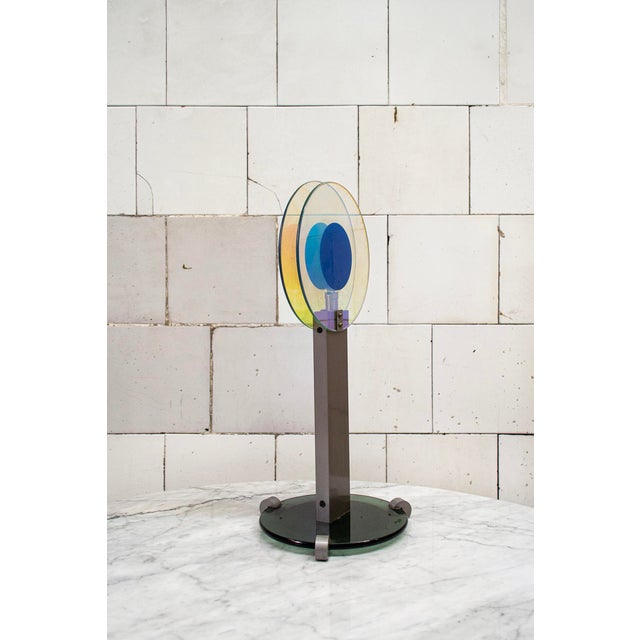 Postmodern Targetti Sankey Table Lamp with Steel Structure, 1980s For Sale - Image 3 of 7