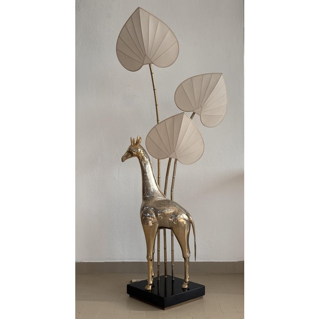 1970s Brass 3-Light Giraffe Floor Lamp attributed to Antonio Pavia, 1970s For Sale - Image 5 of 18