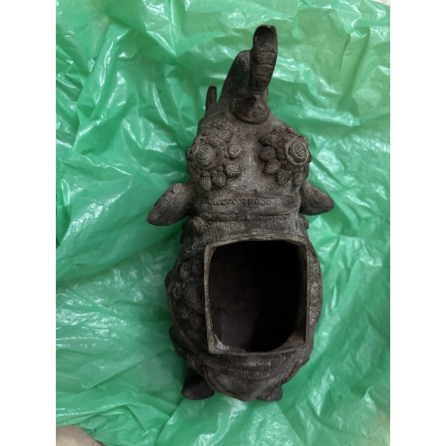 Antique Asian Bronze Cast Iron Caparison Elephant Censer, 1800s For Sale In Orlando - Image 6 of 12