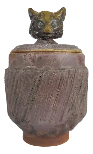 Covered Stoneware Pot, 1990s