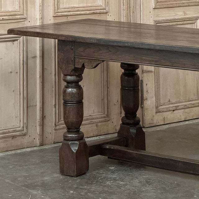19th Century Rustic Country French Trestle Banquet Table For Sale - Image 11 of 17