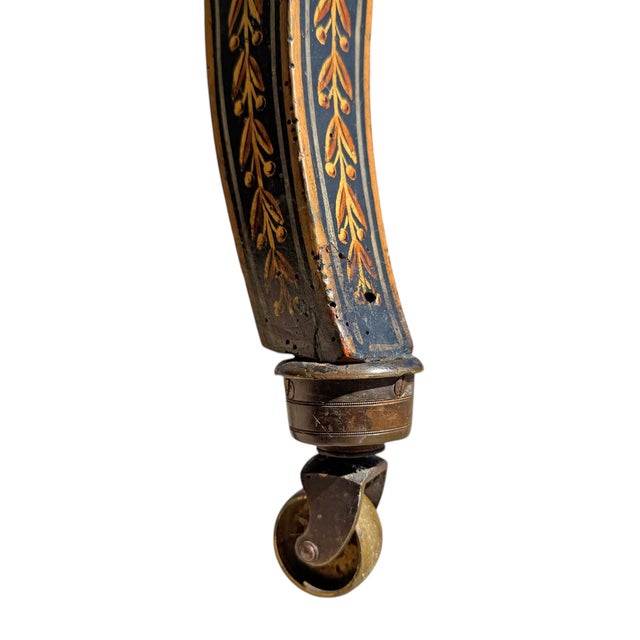 19th Century French Regency Gilt-Painted and Caned Tub Chair For Sale - Image 16 of 16