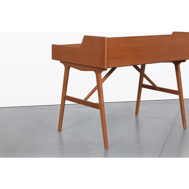 Danish Modern Teak Desk Model #64 by Arne Wahl Iversen For Sale - Image 11 of 16
