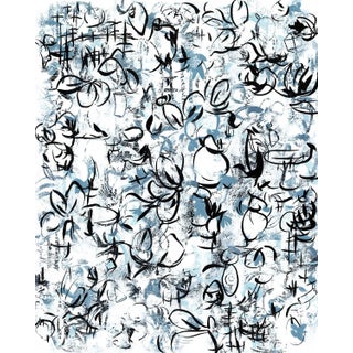 Belonging No.23 - Vertical Textured Abstract Painting on Canvas, Black and White Contemporary Wall Art For Sale