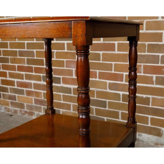 English 19th Century Three-Tiered Étagère with Low Drawer and Turned Supports For Sale - Image 4 of 12