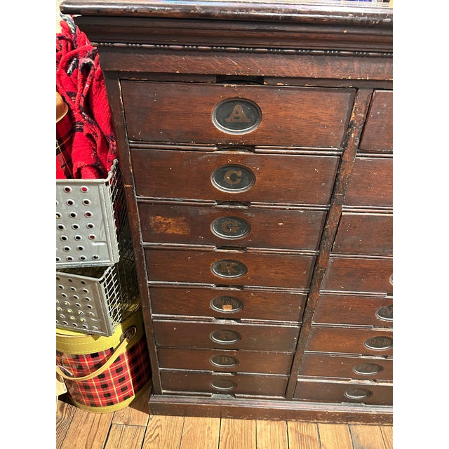 1900 - 1909 Large Antique Amberg File & Index Company Letter File Cabinet For Sale - Image 5 of 18