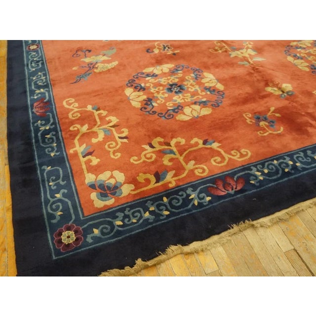 Textile Early 20th Century Chinese Peking Carpet ( 11'9" x 13'3" - 358 x 404 ) For Sale - Image 7 of 12