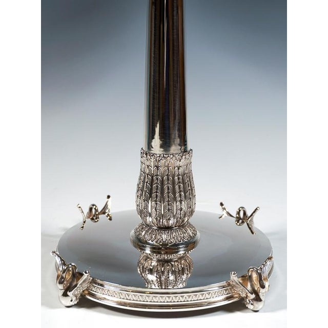 Silver Art Deco Silver Candelabras with Palmette Decoration, Spain, 1934, Set of 2 For Sale - Image 8 of 13
