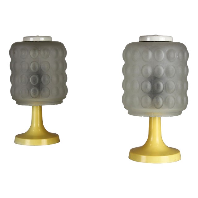 Space Age Table Lamps by Elektroinstala Děčín, Czechoslovakia, 1970s, Set of 2 For Sale