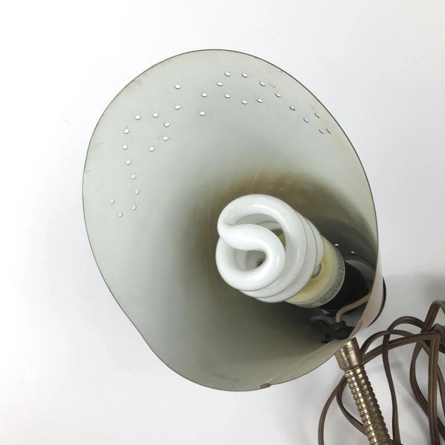 Vintage Mid Century Modern Gooseneck Atomic Style Desk Lamp Double Head For Sale - Image 10 of 13