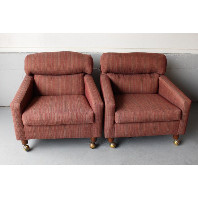 MidCentury Vintage Club Chairs A Pair Chairish