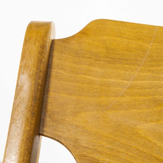 1960s Beech Stacking Dining Chairs attributed to Bombenstabil, 1960s, Set of 8 For Sale - Image 5 of 10