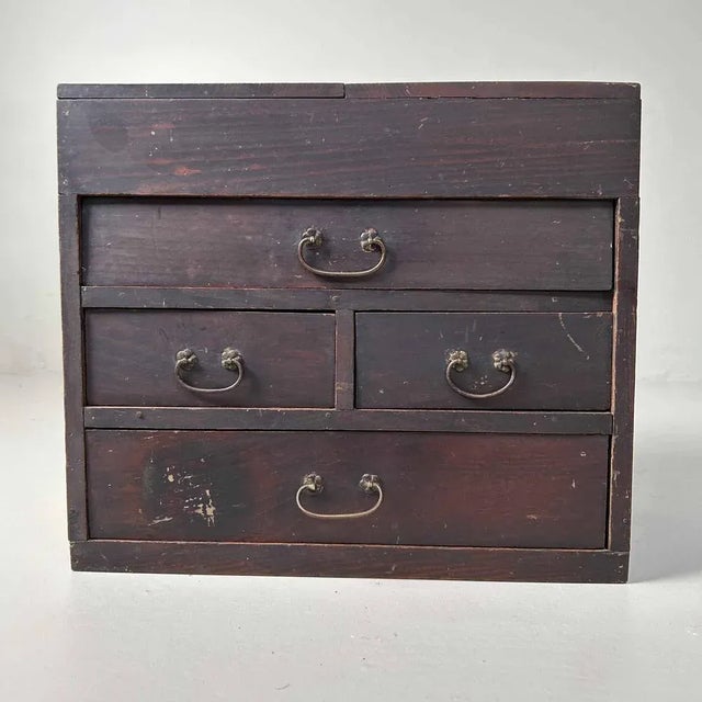 Shōwa Period Japanese Haribako Sewing Cabinet, 1920s For Sale - Image 9 of 9