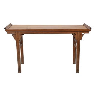 Antique Chinese Altar Table in Elm, c.1890 For Sale