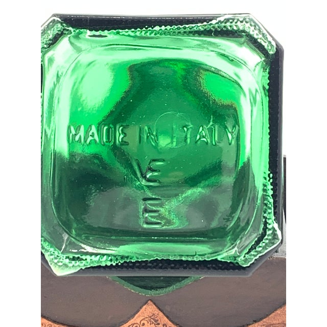 1960s Mid-Century Modern Emerald Empoli Green Decanter Set - 4 pcs For Sale - Image 10 of 11