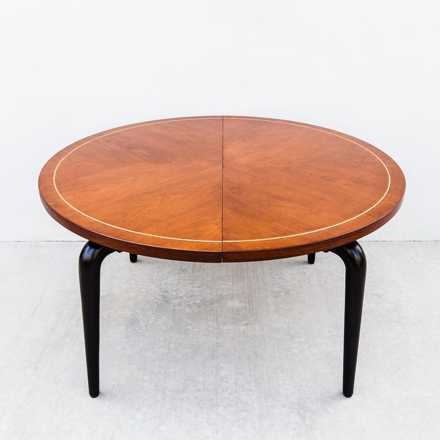 American Studiocraft Walnut & Ebonized Mahogany Dining Table From a Killingsworth Home For Sale - Image 10 of 15