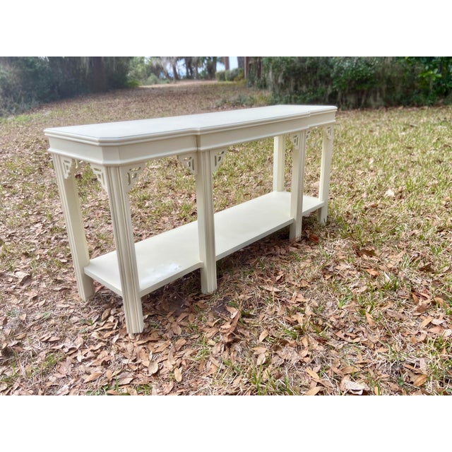 Vintage Lane Console With Fretwork For Sale - Image 12 of 12