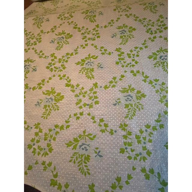 Mid-Century Modern Over 56 Yards of Fabric in Off White, Lime and Teal For Sale - Image 3 of 5