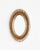 Mid-century beautiful round wall mirror with chain in bamboo and rattan in the style of Italian design Franco Albini. Made...
