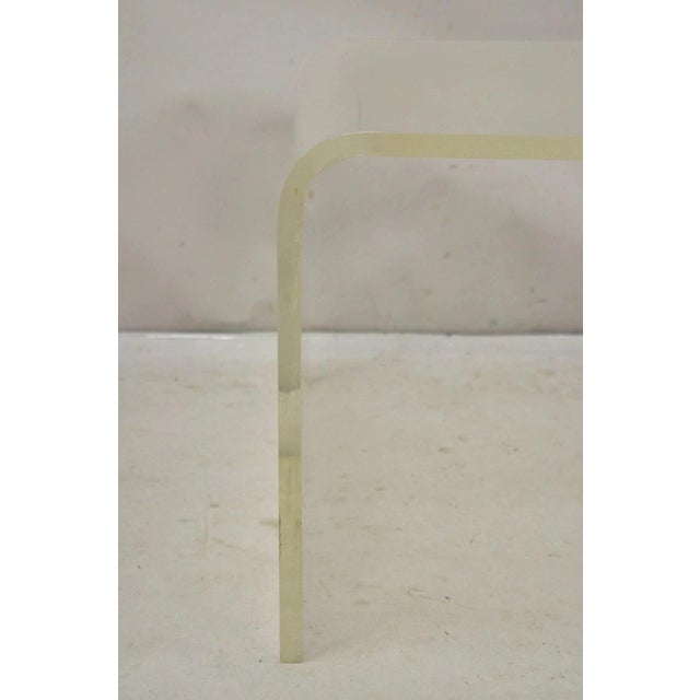 Vintage Mid Century Modern Large 42 X 30 Lucite Waterfall Coffee Table For Sale In Philadelphia - Image 6 of 12