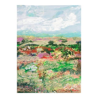 1980s Abstract Acrylic Landscape by Harry Hilson For Sale